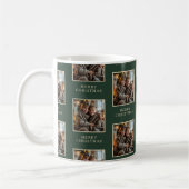 Mug Merry Christmas Green Photo Holiday (Gauche)