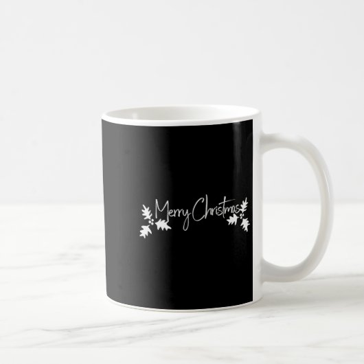Mug Merry Christmas Handwriting Script With Holly (Droite)