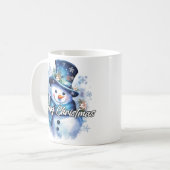 Mug Merry Christmas Happy Holidays Winter Snowman (Devant gauche)