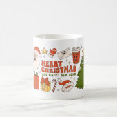 Mug Merry Christmas & Happy New Year Cute Cartoon Xmas (Centre)