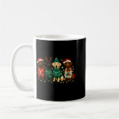 Mug Merry Christmas Labrador Dog Retro Xmas Puppy Men  (Gauche)