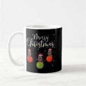 Mug Merry Christmas Lights Santa Hat Platypus Ugly Xma (Gauche)