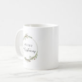 Mug Merry Christmas Minimalist Wreath (Devant gauche)