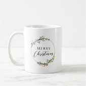 Mug Merry Christmas Minimalist Wreath (Gauche)