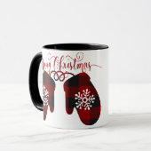 Mug Merry Christmas mitaines (Devant gauche)