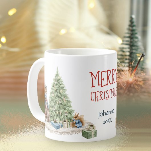Mug Merry Christmas Nostalgic Cute Animal Keepsake