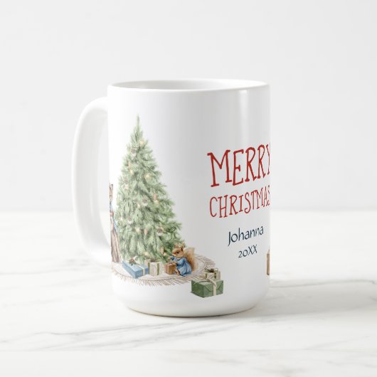 Mug Merry Christmas Nostalgic Cute Animals Memory (Devant gauche)