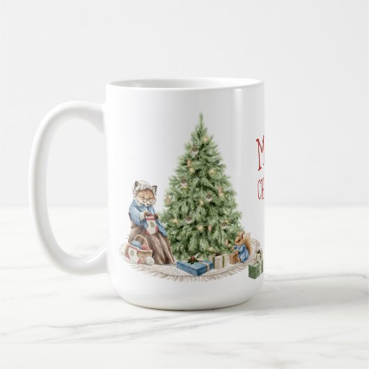 Mug Merry Christmas Nostalgic Cute Animals Memory (Gauche)