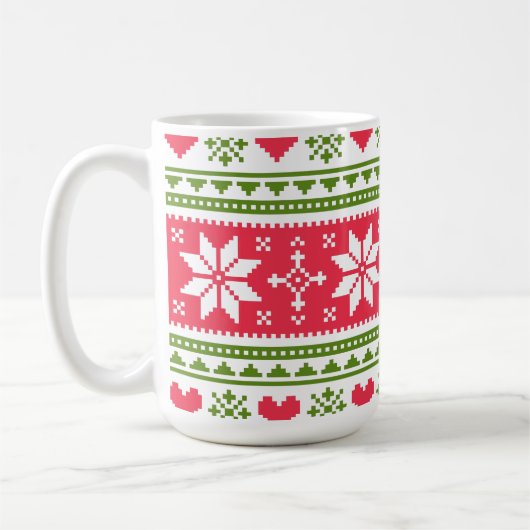 Mug Merry Christmas pattern 3 (Gauche)