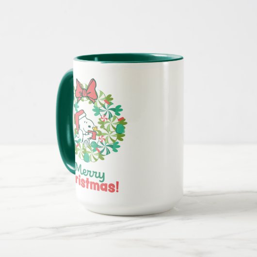 Mug Merry Christmas Peppermenthe Holiday Wreath (Devant gauche)
