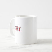 Mug Merry Christmas Plaid Graphic Christmas Letter Pri (Devant gauche)