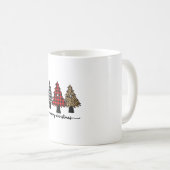 Mug Merry Christmas Plaid Leopard Tartan (Devant droit)
