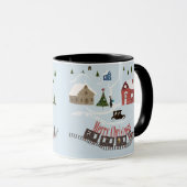 Mug Merry Christmas , rétro (Devant droit)
