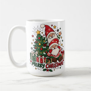 Mug Merry Christmas Santa & Christmas Tree Holiday Des