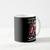 Mug Merry Christmas Santa Hockey Goalie Ugly Christmas (Devant droit)