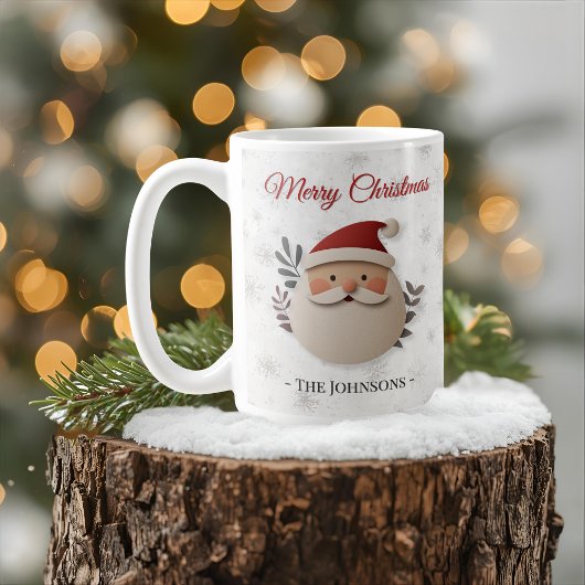 Mug Merry Christmas Santa – Personalized Name Holiday
