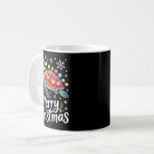 Mug Merry Christmas Sea Turtle Christmas Lights Santa  (Devant gauche)