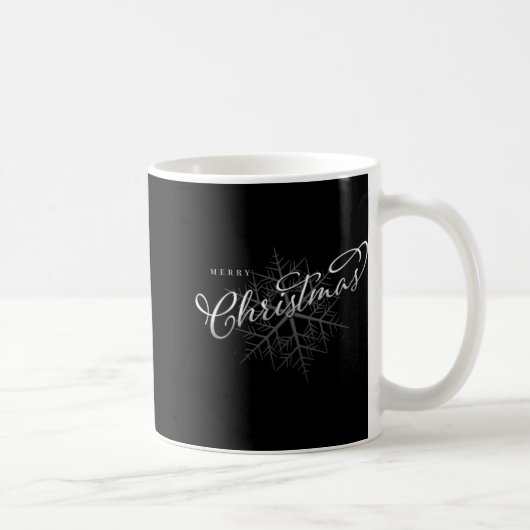 Mug Merry Christmas Silver Snowflake T Shirt (Droite)
