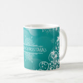 Mug Merry Christmas Snowflakes Tree Flowers & Stars   (Devant droit)