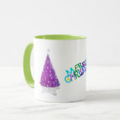 Mug Merry Christmas Sparkle Pink silver Trees (Devant gauche)