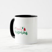 Mug Merry Christmas Tree Holiday Mug, 11 oz (Devant gauche)