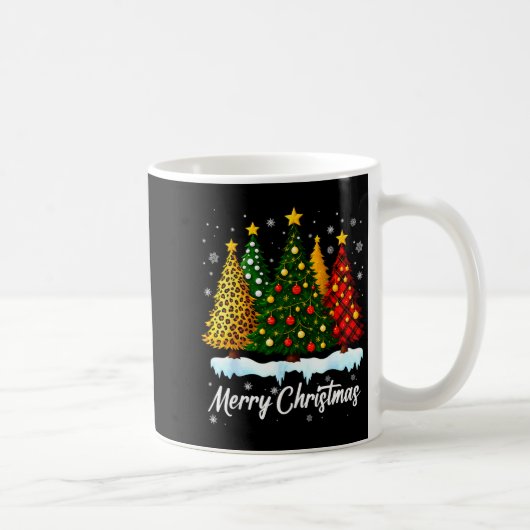 Mug Merry Christmas Tree Leopard Plaid Pajamas Xmas Wo (Droite)
