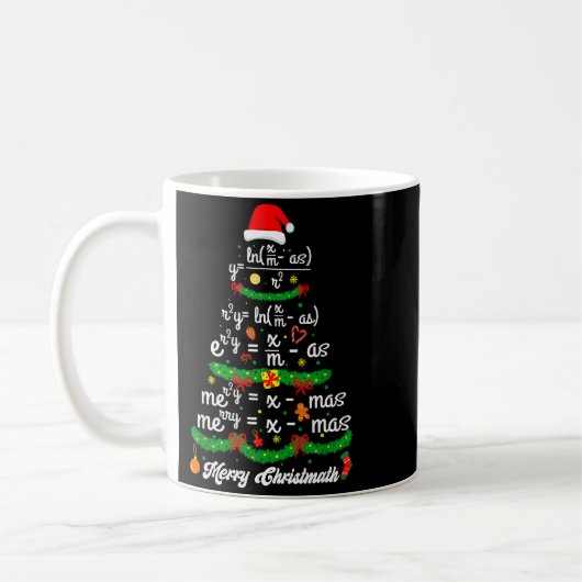 Mug Merry Christmas Tree Math Teacher Xmas Tee Merry C (Gauche)