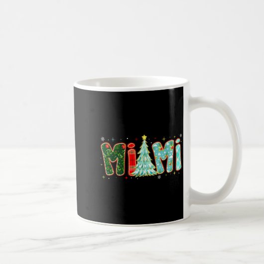 Mug Merry Christmas Tree Plaid Mimi Aesthetic Mom Mama (Droite)