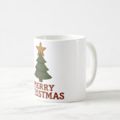Mug Merry Christmas tree with a knitted feel (Devant droit)