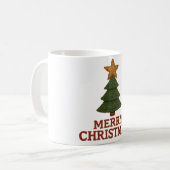 Mug Merry Christmas tree with a knitted feel (Devant gauche)