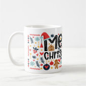 Mug MERRY CHRISTMAS Typographie Vacances (Gauche)