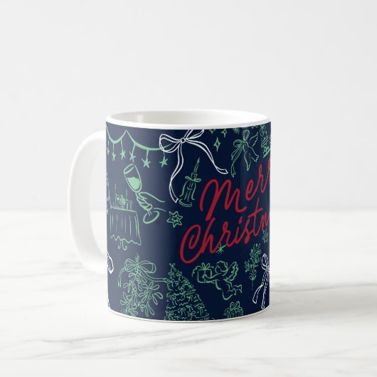Mug Merry Christmas Whimsical  (Devant gauche)