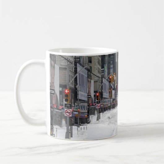 Mug Merry Christmas Winter Snow New York City (Gauche)