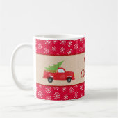 Mug Merry Christmas with Truck and Tree, Family (Gauche)