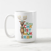 Mug Merry Christmukkah Reindeer (Gauche)