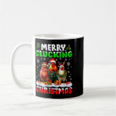 Mug Merry Clucking Christmas Funny Chicken Santa Hat X (Gauche)