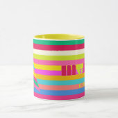 Mug merry Colorful Stripes Personalized Christmas Tree (Centre)
