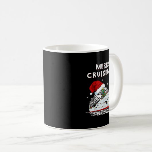 Mug Merry Cruisemas Cruise Ship Santa Hat Christmas Ho (Devant droit)