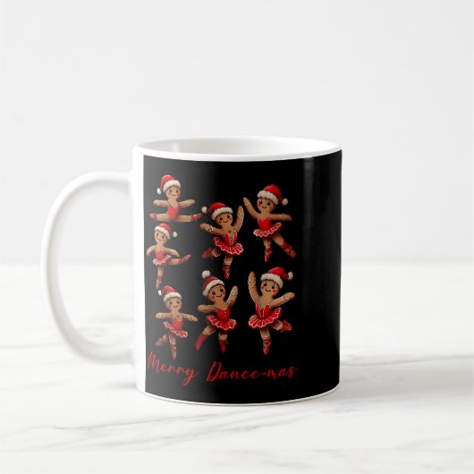 Mug Merry Dancemas Gingerbread Dancer Ballet Christmas (Gauche)