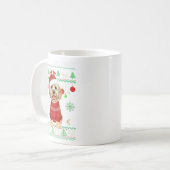 Mug Merry Doodlemas Goldendoodle Wearing Ugly Christma (Devant gauche)