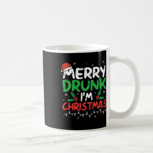 Mug Merry Drunk Je suis Noël Drôle Père Noël Joke Xmas (Droite)