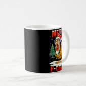Mug Merry F-caw-f Chicken Christmas Funny Rooster Men (Devant droit)