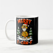 Mug Merry F-caw-f Chicken Christmas Funny Rooster Men (Gauche)