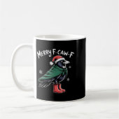 Mug Merry F-caw-f Crow, Black Bird Christmas, Christma (Gauche)
