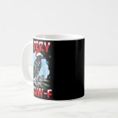 Mug Merry F-caw-f Crow Christmas Snowflake Xmas Lights (Devant gauche)