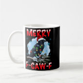 Mug Merry F-caw-f Crow Christmas Snowflake Xmas Lights (Gauche)