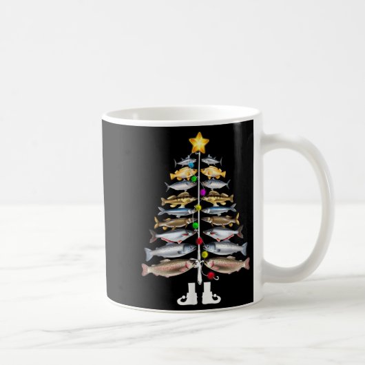 Mug Merry Fishmas Christmas Tree Funny Fishing (Droite)