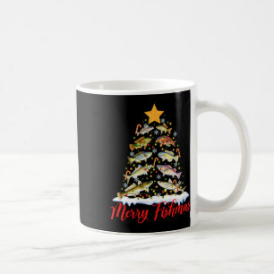 Mug Merry Fishmas Funky Christmas Tree Lights Fish Fis