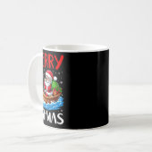 Mug Merry Fishmas Funny Noël Père Noël Pêche (Devant gauche)