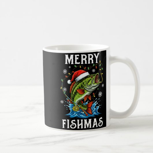 Mug Merry Fishmas Santa Fishing Lovers Funny Fisherman (Droite)